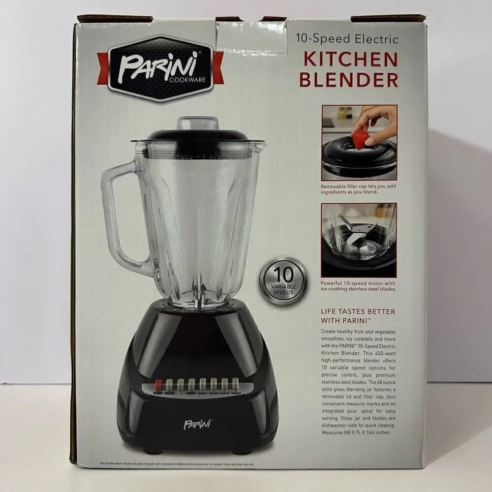 Parini Cookware | 10 Speed Electric Kitchen Blender 6 Cup/48 oz.
